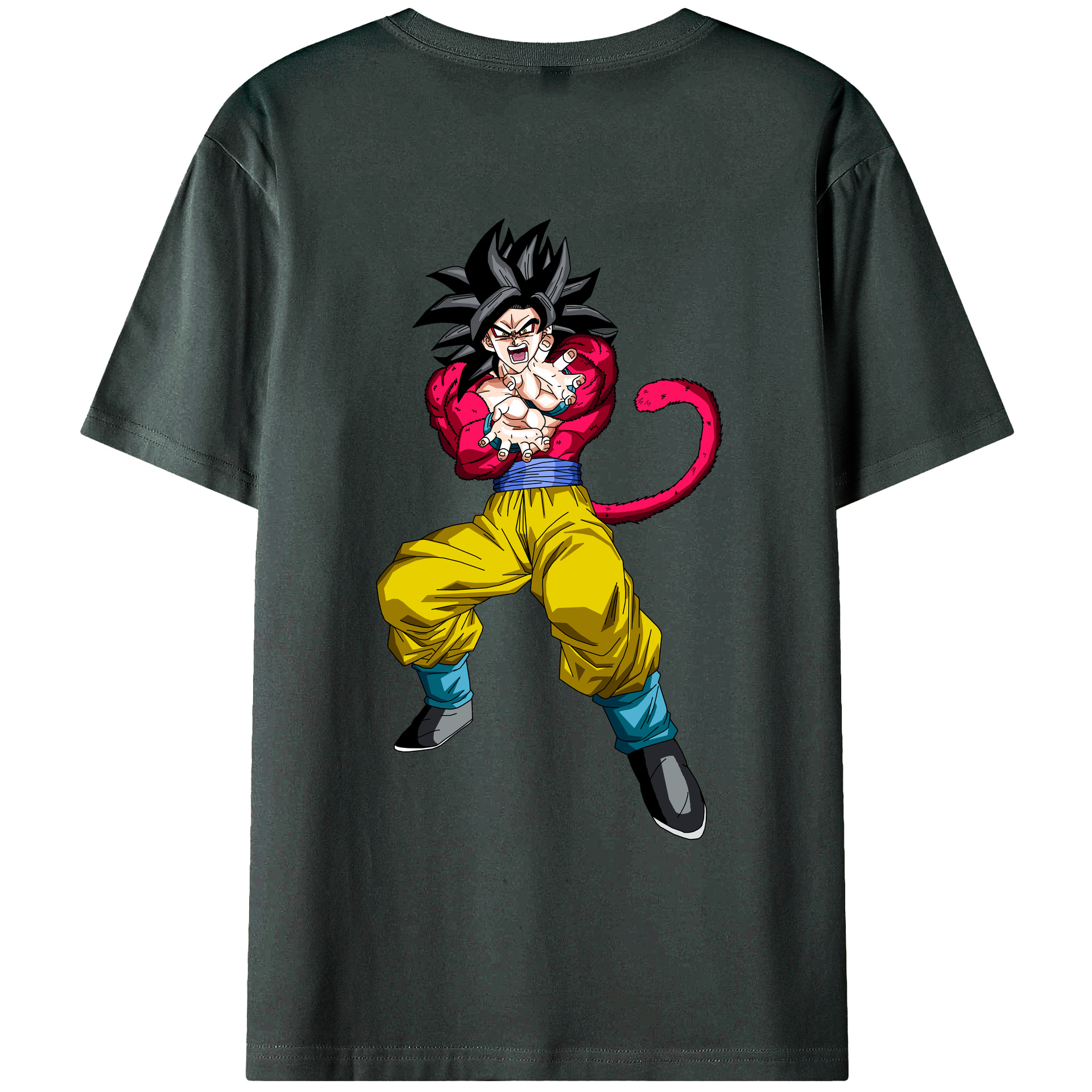 （画像用） ドラゴンボール 孫悟空（そん ごくう）Son Goku カカロット DRAGON BALL Kakarotto 綿100％ メンズ半袖Tシャツ（バックプリント） 通気性